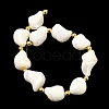 Natural Trochid Shell/Trochus Shell Beads Strands X-BSHE-A002-07-2