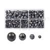 340Pcs 4 Sizes Natural Larvikite Beads G-LS0001-24-1