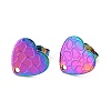 Ion Plating(IP) 304 Stainless Steel Stud Earring Findings STAS-I183-06B-M-2