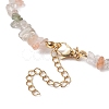 Natural Rutilated Quartz Chip Beaded Necklace NJEW-JN04616-10-5