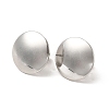 Non-Tarnish 304 Stainless Steel Flat Round Stud Earrings for Women EJEW-I281-31P-1