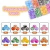 150Pcs 10 Colors Transparent Crackle Acrylic Beads MACR-YW0001-65-2