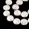 Plating Natural Freshwater Shell Beads Strands SHEL-N026-225C-3