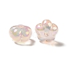 UV Plating Rainbow Iridescent Acrylic Beads PACR-M002-05F-2