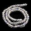 Electroplate Transparent Glass Beads Strands GLAA-C029-03B-4