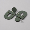 Acrylic Geometric Dangle Stud Earrings for Women EJEW-WH0013-65D-2