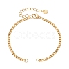 3MM 304 Stainless Steel Curb Chain Bracelet Making AJEW-JB01464-02-1