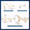 DIY Moon & Star Dangle Earring Making Kit DIY-UN0004-31-3