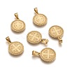 304 Stainless Steel Pendants Ion Plating(IP) Hand Polished STAS-O065-18-1
