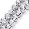 Electroplated Non-magnetic Synthetic Hematite Beads Strands G-G862-01-2