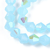 Imitation Jade Electroplate Glass Beads Strands EGLA-A039-J6mm-L03-2