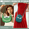 2Pcs Square Resin Beaded Bag Extension Chains PURS-GF0001-07A-4