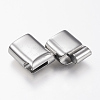 Tarnish Resistant 304 Stainless Steel Magnetic Clasps with Glue-in Ends STAS-G157-14P-14x8mm-2