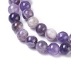 Natural Chevron Amethyst Beads Strands G-I222-8mm-01-3
