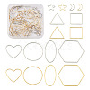 40Pcs 16 Style Alloy Linking Rings FIND-PJ0001-27-1