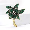 Flower Alloy Rhinestone Brooches for Backpack Clothes PW-WG76595-02-2