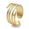 304 Stainless Steel Open Cuff Rings RJEW-L109-011G-1