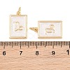Brass Enamel Pendants KK-CBA62C2-01H-4
