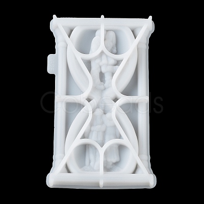 Valentine's Day Sandglass with Couple DIY Wall Decoration Statue Silicone Molds SIL-F007-11-1