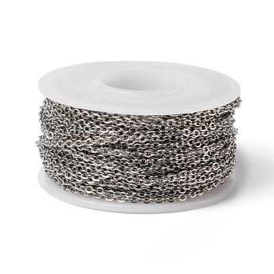 Tarnish Resistant 304 Stainless Steel Cable Chains CHS-H017-02P-10M-1