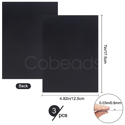 3 Sheets Rectangle Aluminum Sheets TOOL-GF0003-09D-1