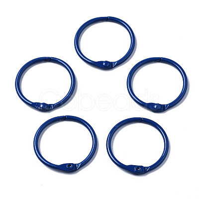 Spray Painted Iron Split Key Rings IFIN-T017-01B-1
