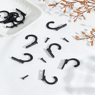 Zinc Alloy Wall Mounted Coat Hook Hangers AJEW-WH0348-682-1