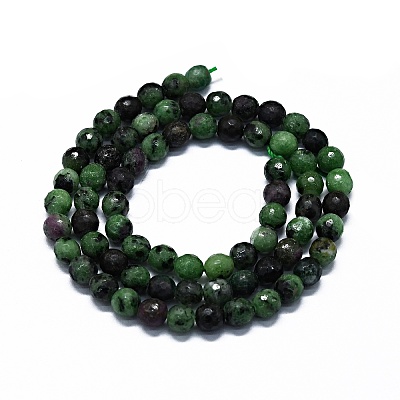 Natural Ruby in Zoisite Beads Strands G-G927-48-1