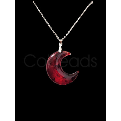 Gothic Crescent Moon Pendant Alloy Chain Necklaces FS-WG24E4D-01-1