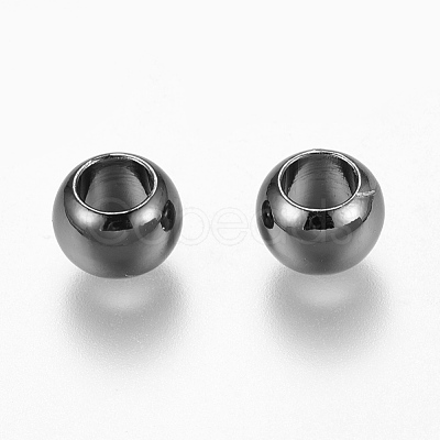 Environment Brass European Beads X-KK-P120-03B-1
