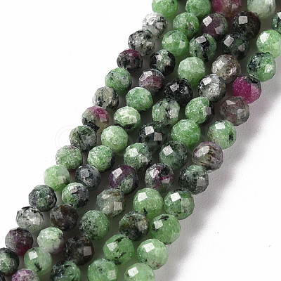 Natural Ruby in Zoisite Beads Strands G-S362-109B-1