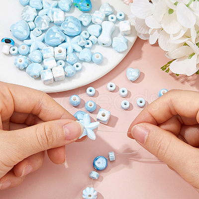 Handmade Porcelain Beads PORC-HS0001-09-1