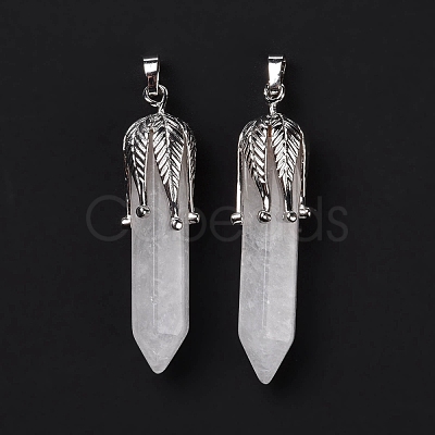 Natural Quartz Crystal Big Pointed Pendants G-E059-03AS-09-1