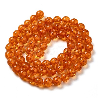 Resin Imitation Amber Beads Strands RESI-Z017-01A-1