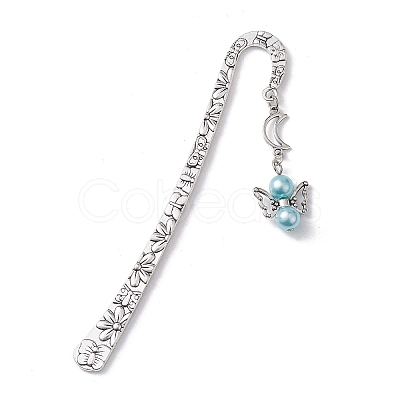 Angel Alloy Hook Bookmarks AJEW-JK00315-03-1