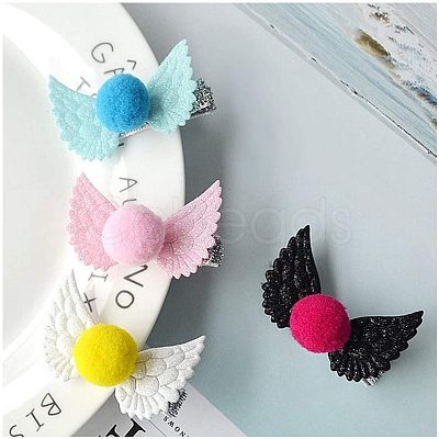 Glittery Angel Wings Patches DIY-PH0026-30-1