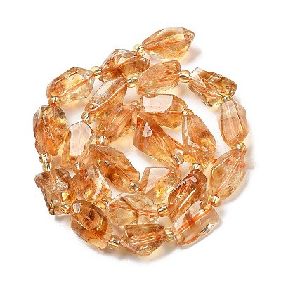 Natural Citrine Beads Strands G-H074-C02-03-1