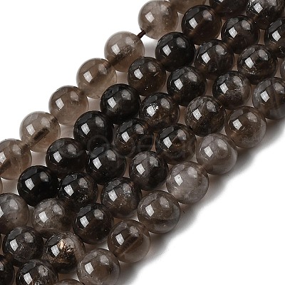 Natural Smoky Quartz Beads Strands X-G-B167-A09-4mm-1