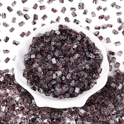 Transparent Spray Painted Glass Seed Beads SEED-L011-10A-21-1
