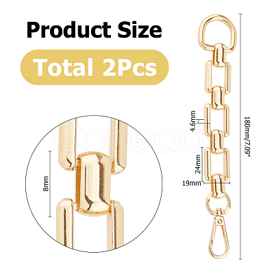 2Pcs Alloy Purse Chains with D Clasps DIY-HS0001-76-1