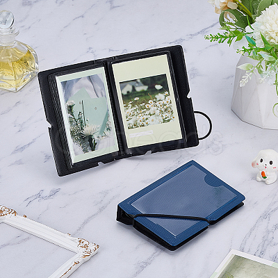 2Pcs 2 Colors 3 Inch Mini PVC Cover Photo Albums AJEW-FG0005-43-1