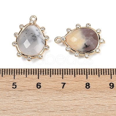 Natural White African Opal Faceted Pendants G-K347-06G-02-1