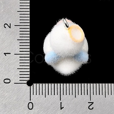 Flocking Opaque Resin Pendants RESI-G128-01P-1