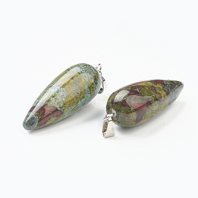 Natural Dragon Blood Pointed Pendants G-F705-01K-P-1