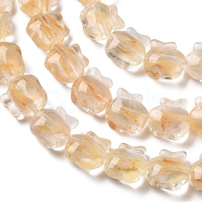 Inner Flower Handmade Lampwork Beads Strands LA-CBA3F7A-01B-1