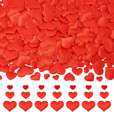 300Pcs 3 Styles Polyester Sponge Heart Confetti DIY-TA0012-61-1
