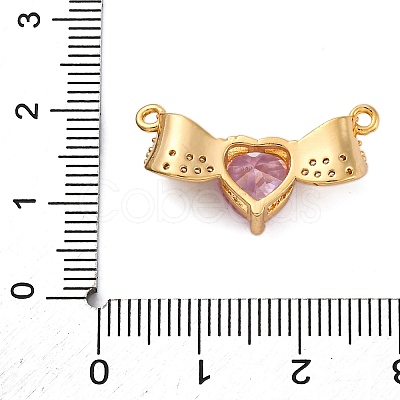 Brass Micro Pave Cubic Zirconia Pendants KK-V009-25G-1