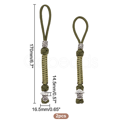Handmade Nylon Parachute Cord for Men HJEW-WH0043-66AS-01-1