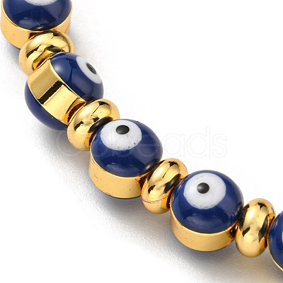 Evil Eye Enamel Beaded Bangles BJEW-G675-04G-1