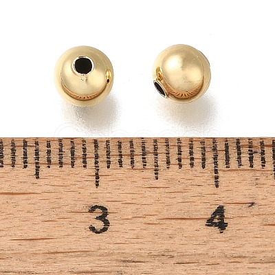 Rack Plating Brass Beads KK-K373-08B-G-1